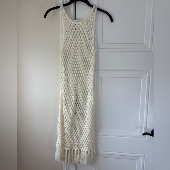Superdown Ivory Crochet Knit Dress - Picture 1 of 2